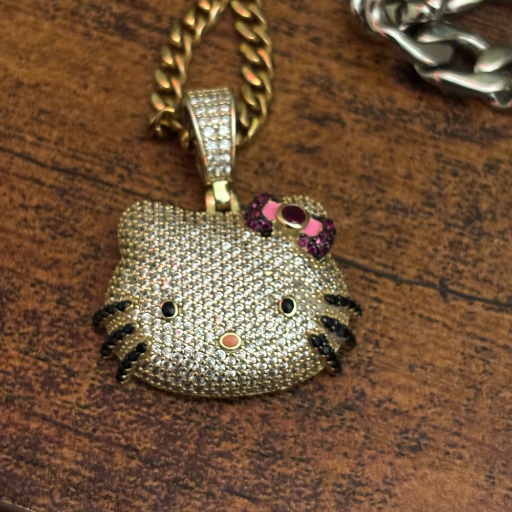 Sterling Silver Hello Kitty Pendant Necklace